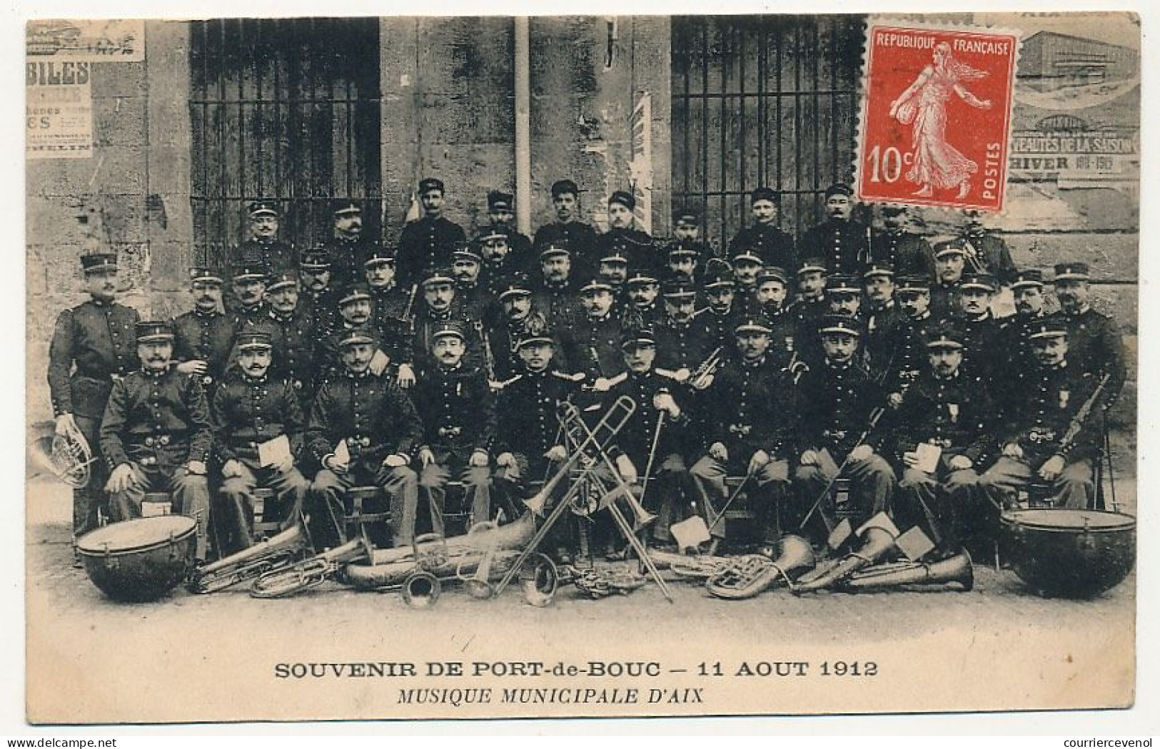 CPA - PORT-DE-BOUC (B Du R) - Souvenir De ... 11 Aout 1912 - Musique Municipale D'Aix (en Provence) - Autres & Non Classés