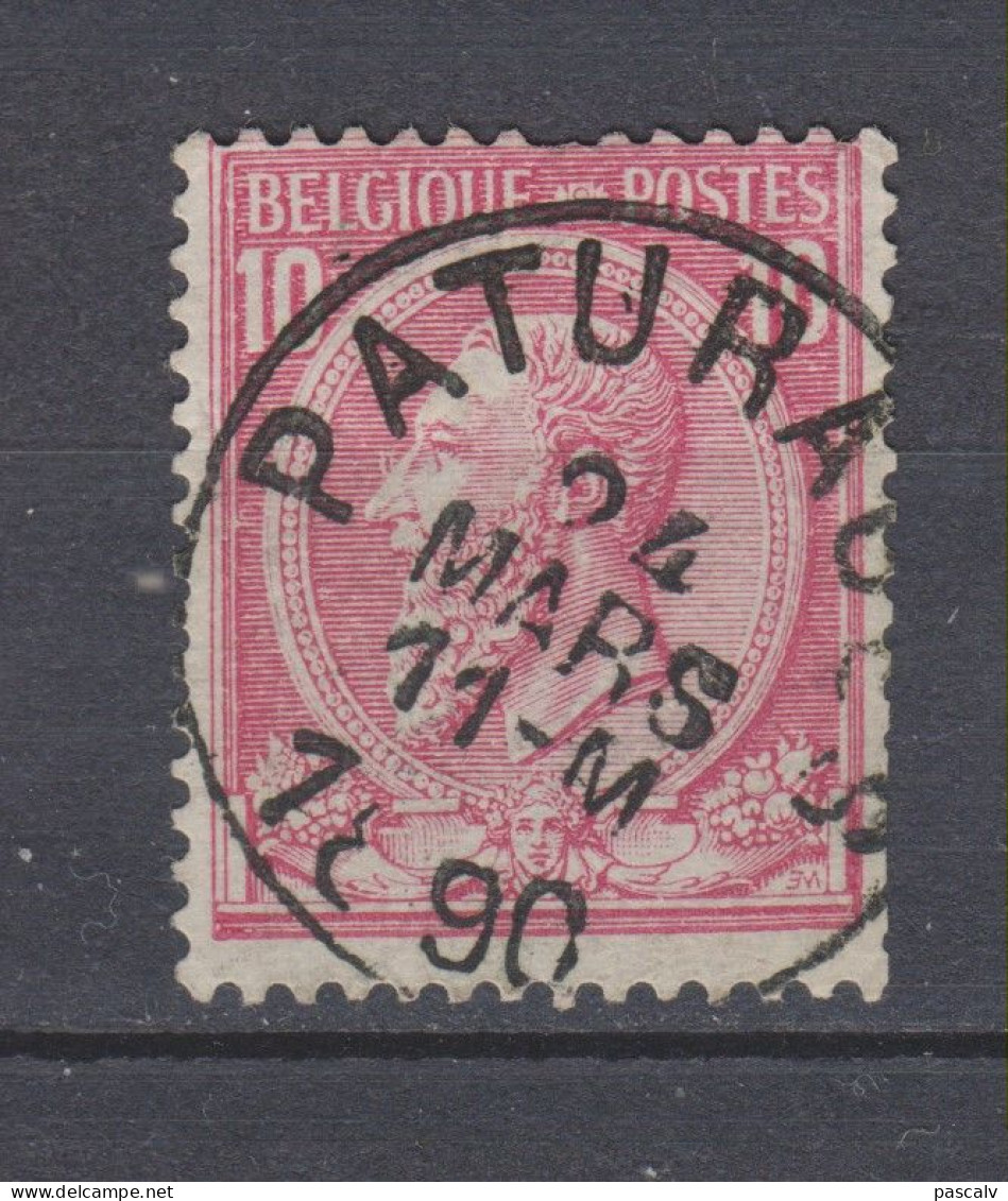 COB 46 Oblitération Centrale PATURAGES - 1884-1891 Léopold II