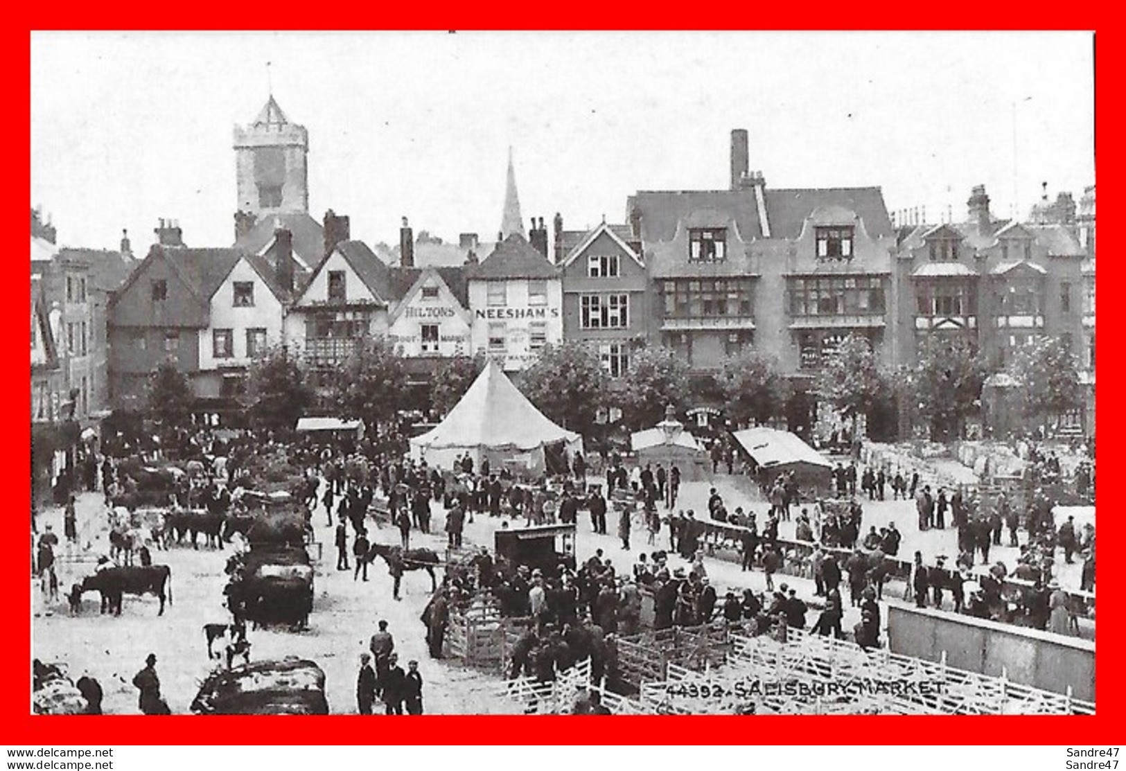 CPA SALISBURY (Angleterre) Market, Très Animé...*736 - Salisbury