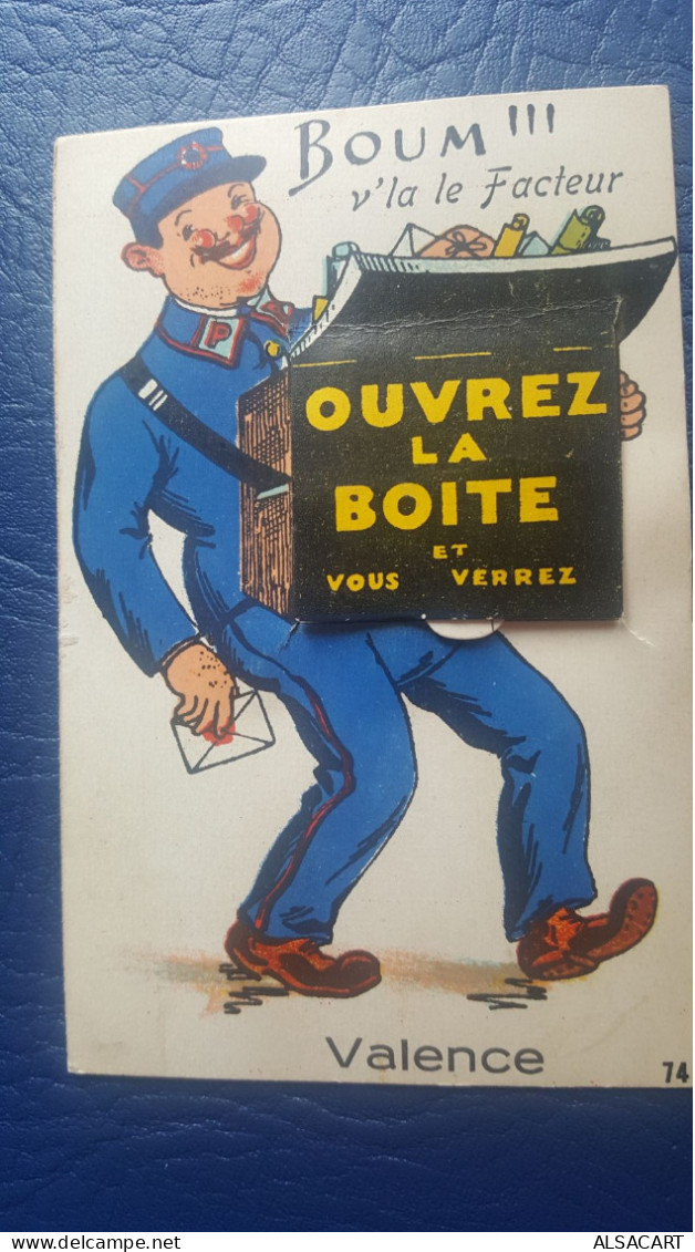 Carte à Systeme , Poste ,  Facteur Avec Sacoche  , Valence - Móviles (animadas)