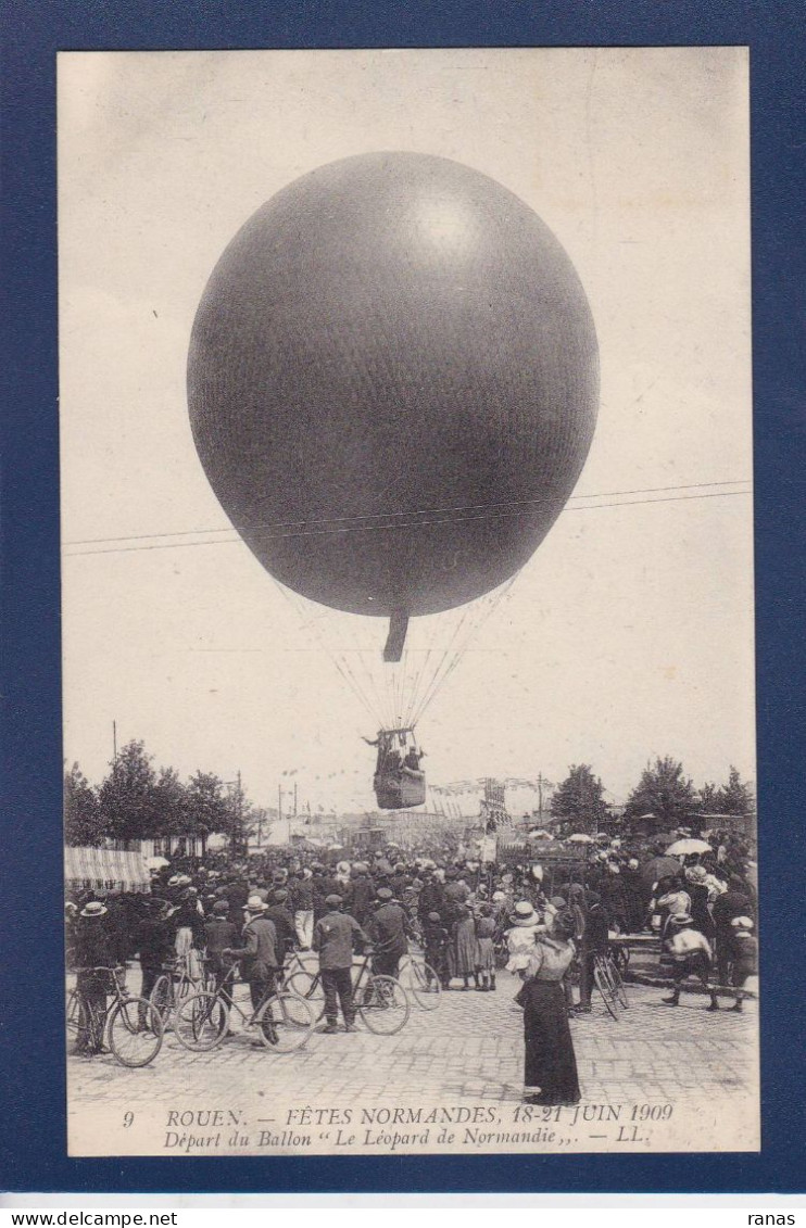 CPA [76] Seine Maritime > Rouen Montgolfière Aviation Ballon Rond Non Circulé - Rouen