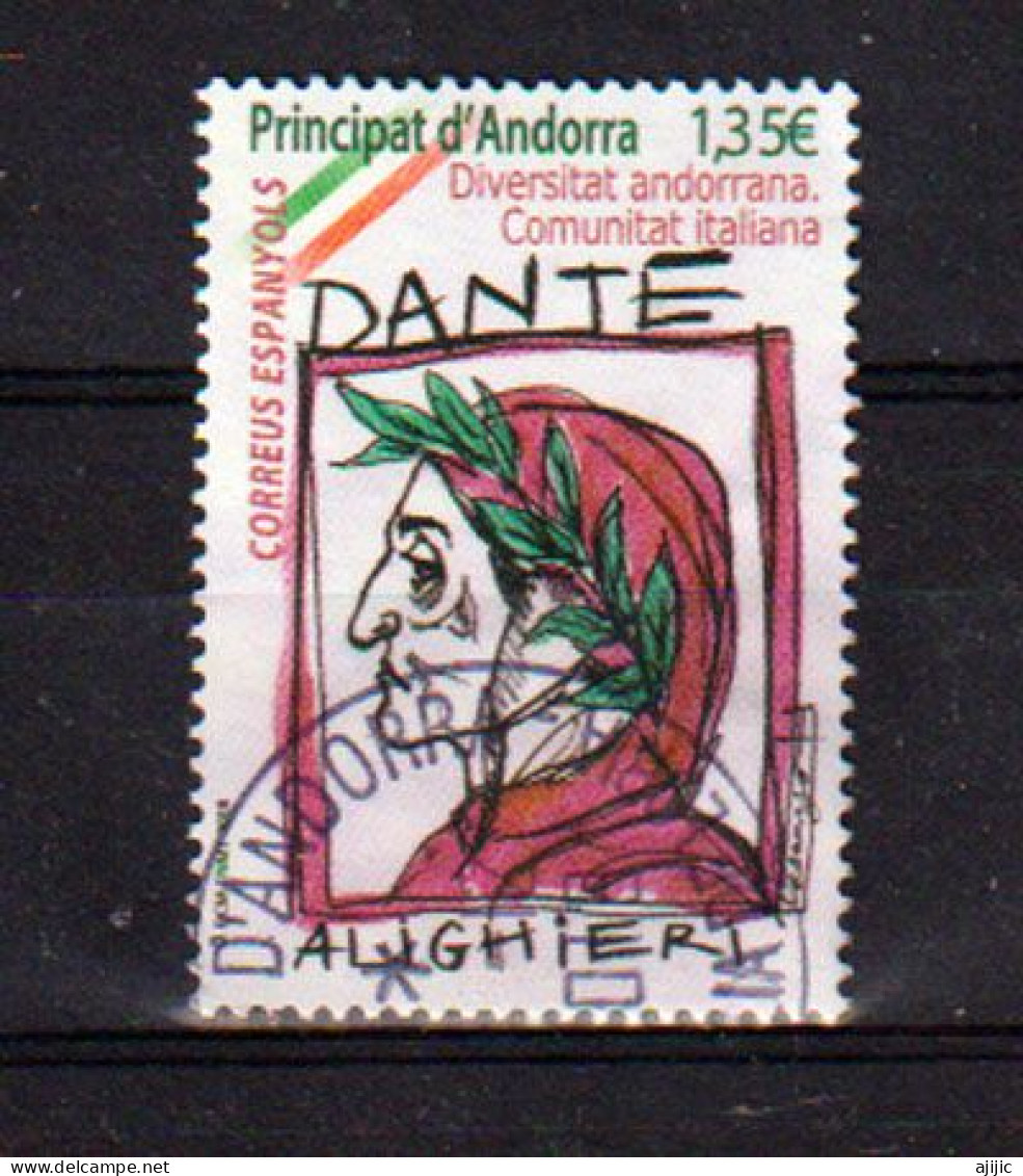 Homenaje A Dante Alighieri (Padre De La Lengua Italiana)., Cancelado, 1ª Calidad, Alto Facial (2018) - Oblitérés