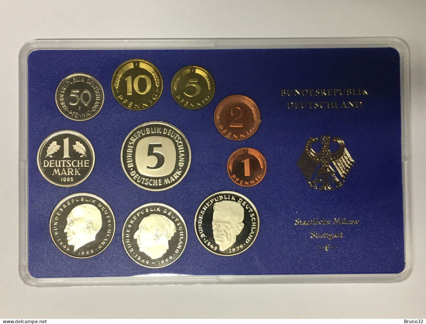 BRD - GERMANIA FEDERALE - 1985 F PROOF - Set Di Monete Divisionali - Mint Sets & Proof Sets