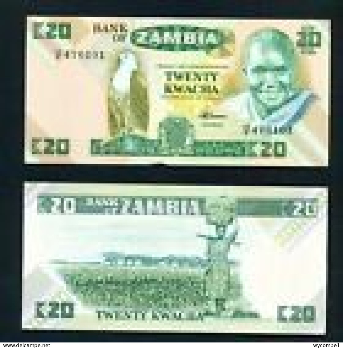 ZAMBIA -  1986 20 Kwacha UNC  Banknote - Zambie