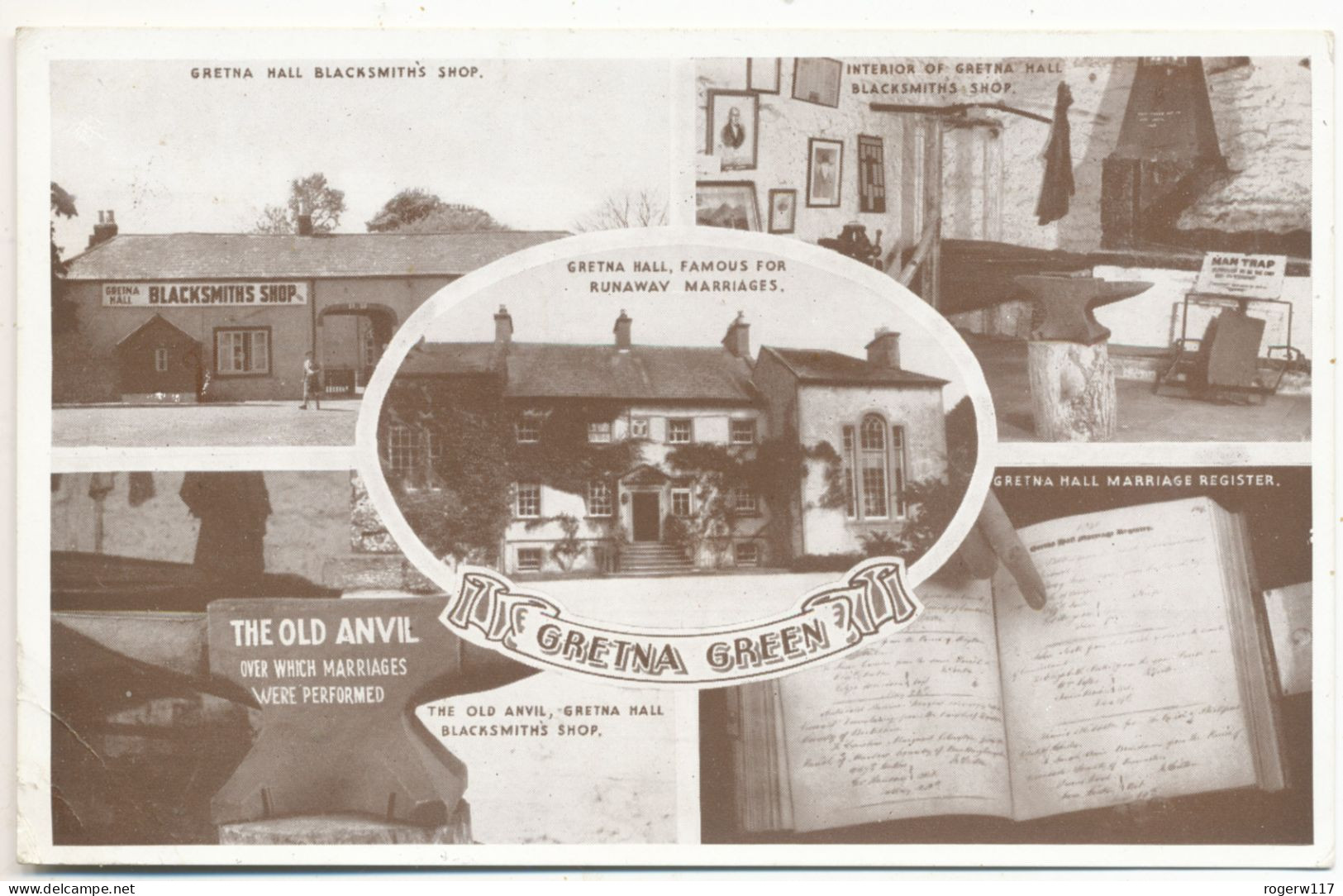 Gretna Green Multiview, Early 1950s Postcard - Dumfriesshire