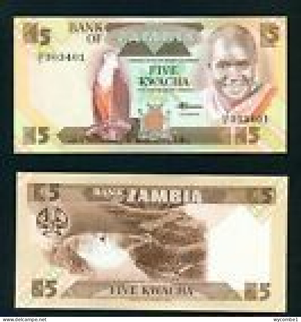 ZAMBIA -  1986 5 Kwacha UNC  Banknote - Zambie