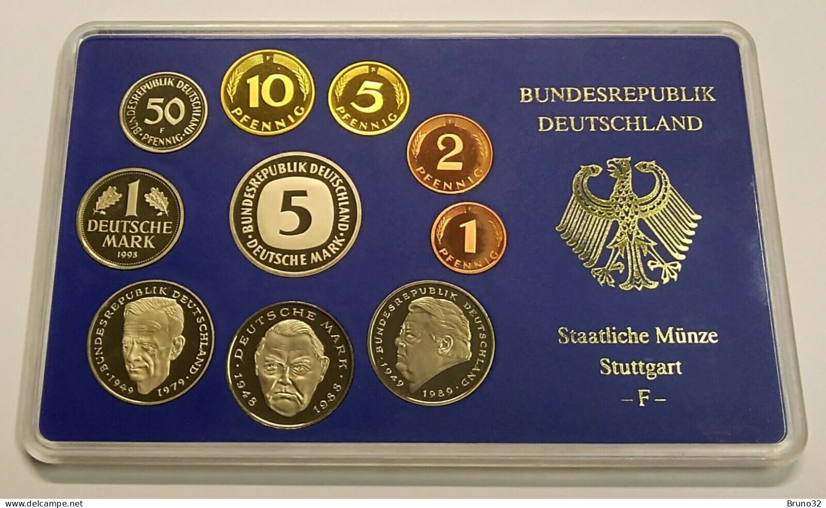 BRD - GERMANIA FEDERALE - 1993 F PROOF - Set Di Monete Divisionali - Mint Sets & Proof Sets