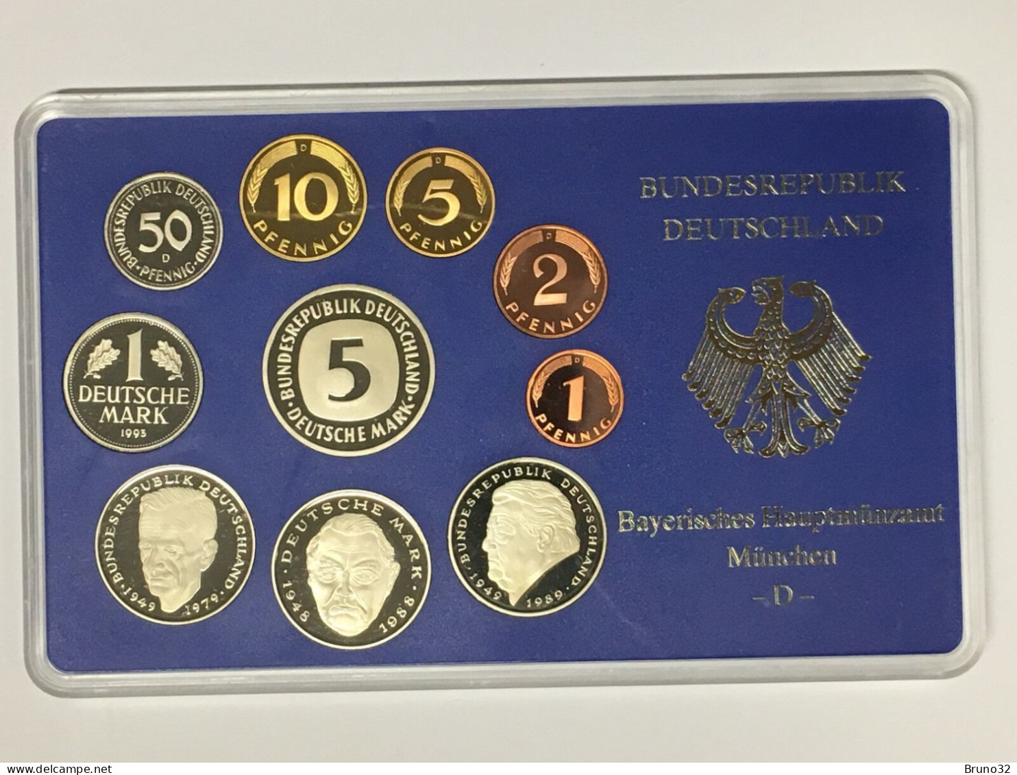 BRD - GERMANIA FEDERALE - 1993 D PROOF - Set Di Monete Divisionali - Mint Sets & Proof Sets