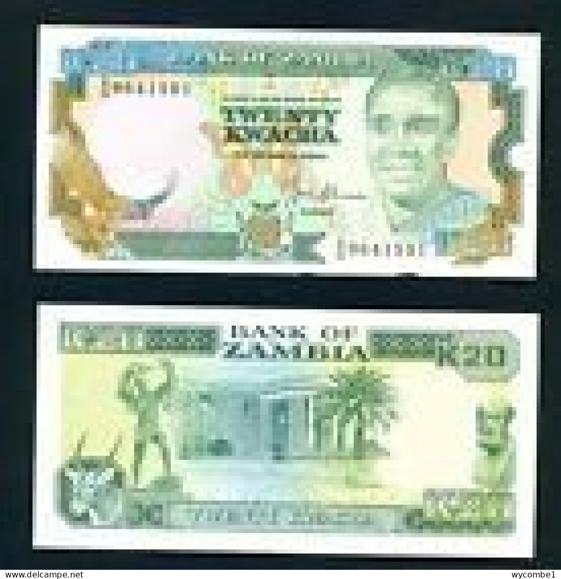 ZAMBIA -  1991 20 Kwacha UNC  Banknote - Zambie