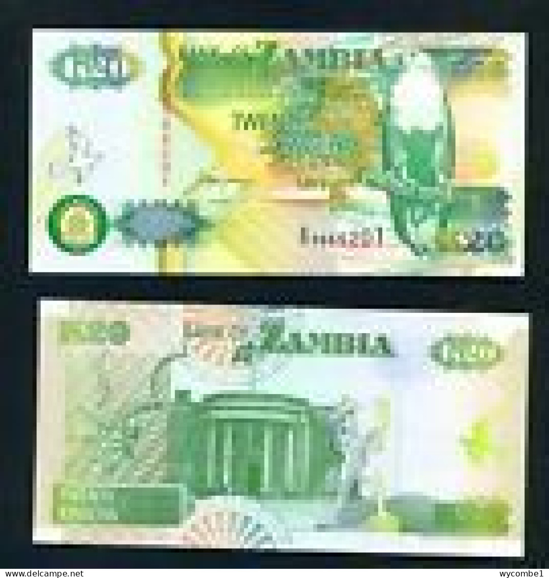 ZAMBIA -  1992 20 Kwacha UNC  Banknote - Zambie