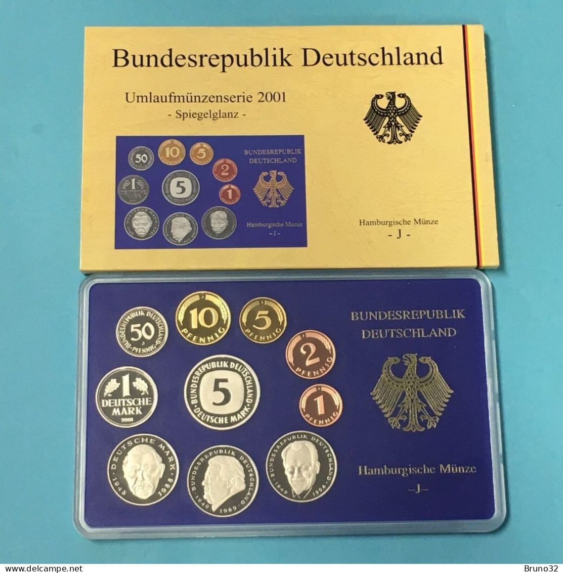 BRD - GERMANIA FEDERALE - 2001 J PROOF - Set Di Monete Divisionali - Mint Sets & Proof Sets