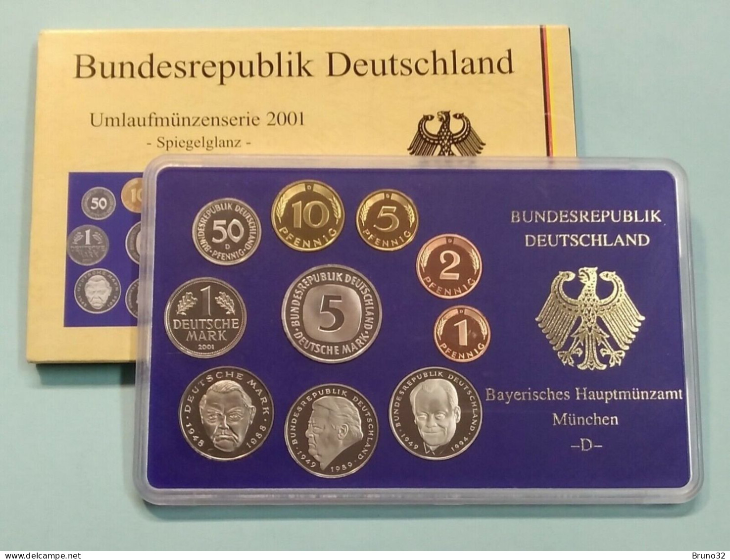 BRD - GERMANIA FEDERALE - 2001 D PROOF - Set Di Monete Divisionali - Mint Sets & Proof Sets