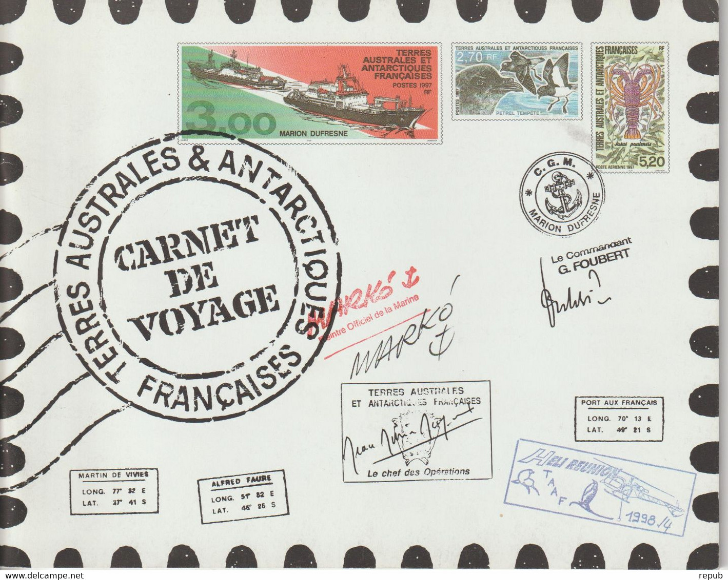 TAAF Carnet De Voyage 1999 Contenant Série 248-59 ** MNH - Boekjes