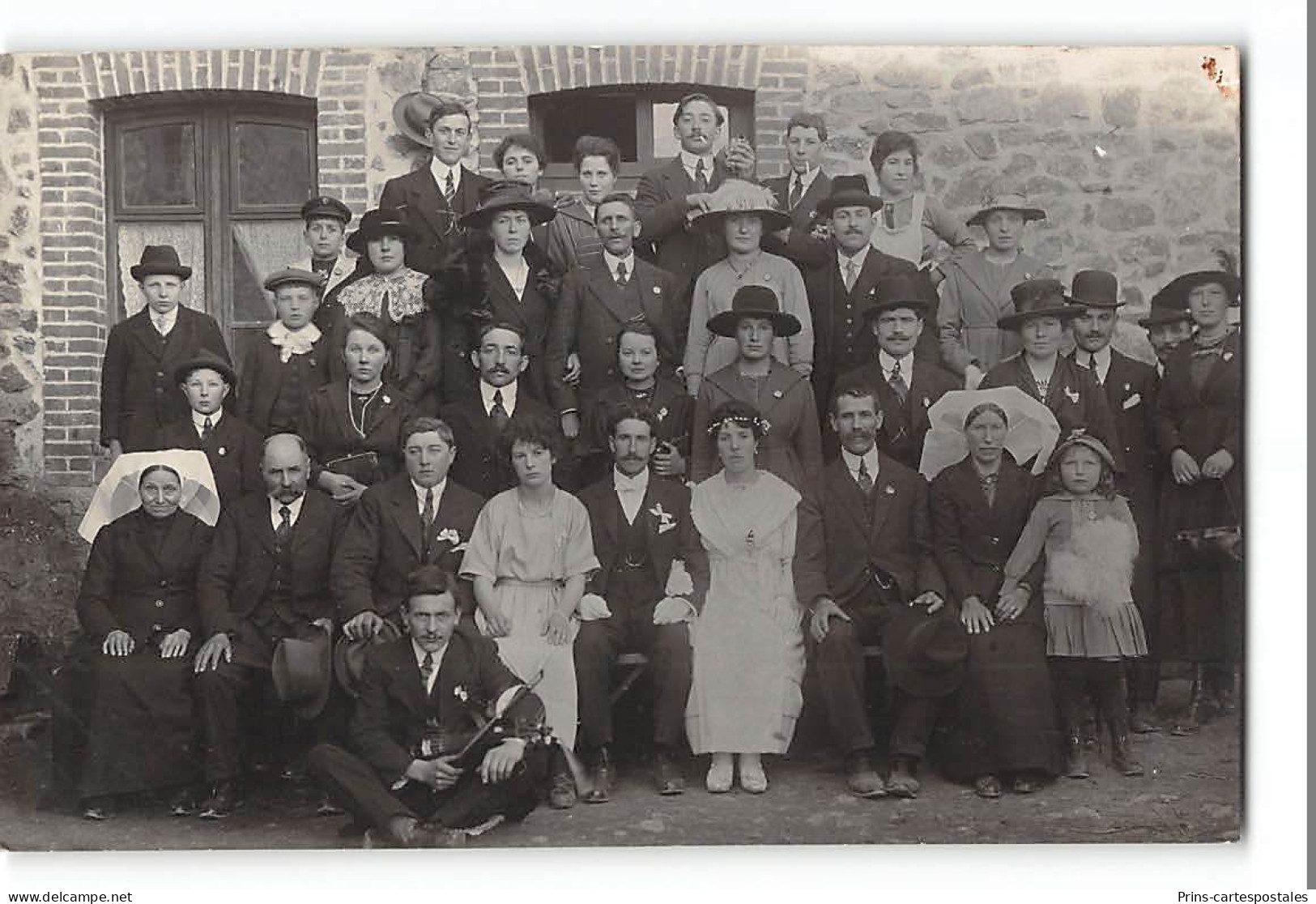 CPA Carte Photo St Saint Priest Scene De Mariage - J.B. Boudeau Photos - Saint Priest Taurion