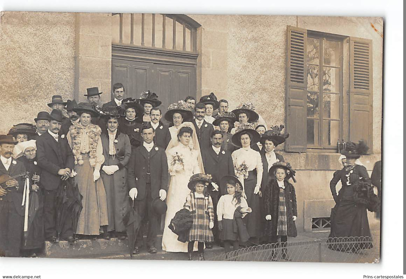 CPA Carte Photo St Saint Priest Scene De Mariage - J.B. Boudeau Photos - Saint Priest Taurion