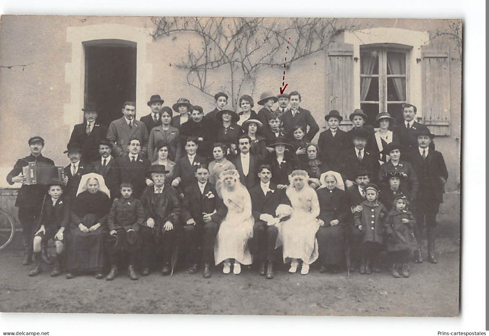 CPA Carte Photo St Saint Priest Scene De Mariage - J.B. Boudeau Photos - Saint Priest Taurion