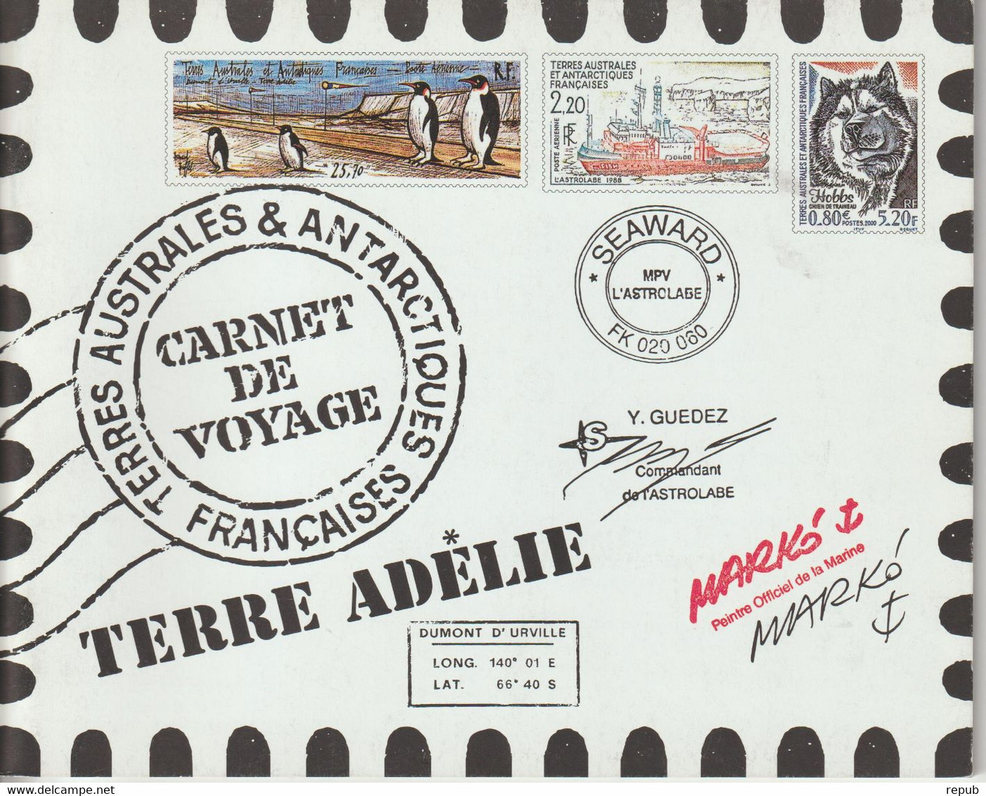 TAAF Carnet De Voyage 2001 Contenant 2 Séries 308-21 ** MNH - Markenheftchen