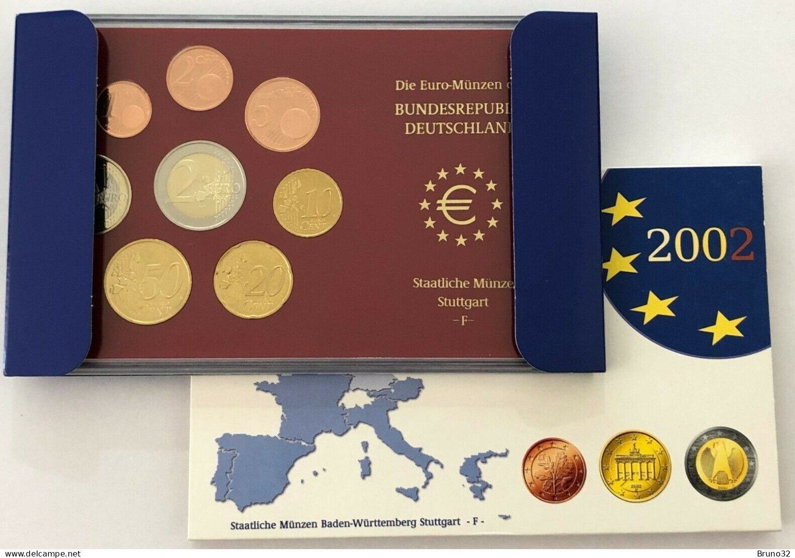 BRD - GERMANIA FEDERALE - 2002 F PROOF - Set Di Monete Divisionali - Mint Sets & Proof Sets