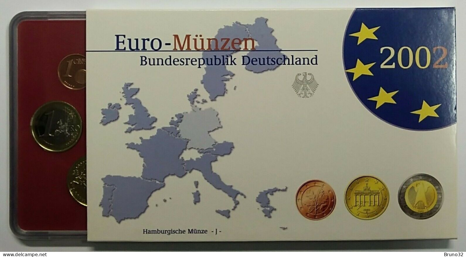 BRD - GERMANIA FEDERALE - 2002 J PROOF - Set Di Monete Divisionali - Mint Sets & Proof Sets