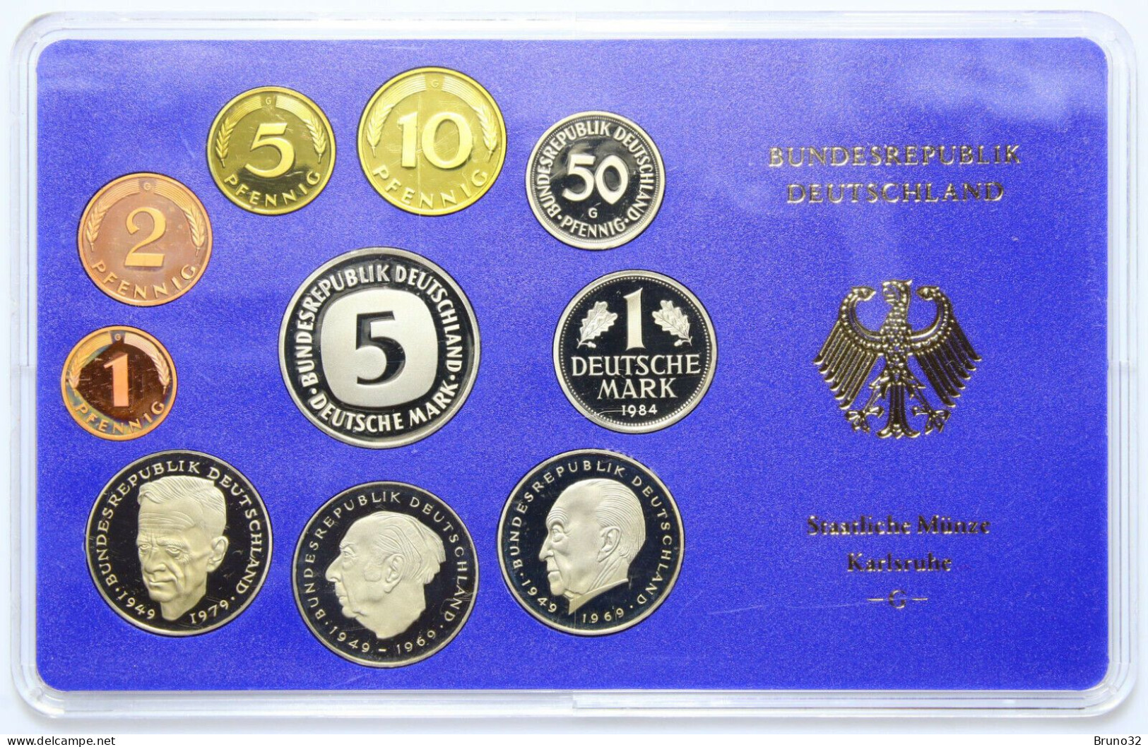 BRD - GERMANIA FEDERALE - 1984 G PROOF - Set Di Monete Divisionali - Mint Sets & Proof Sets