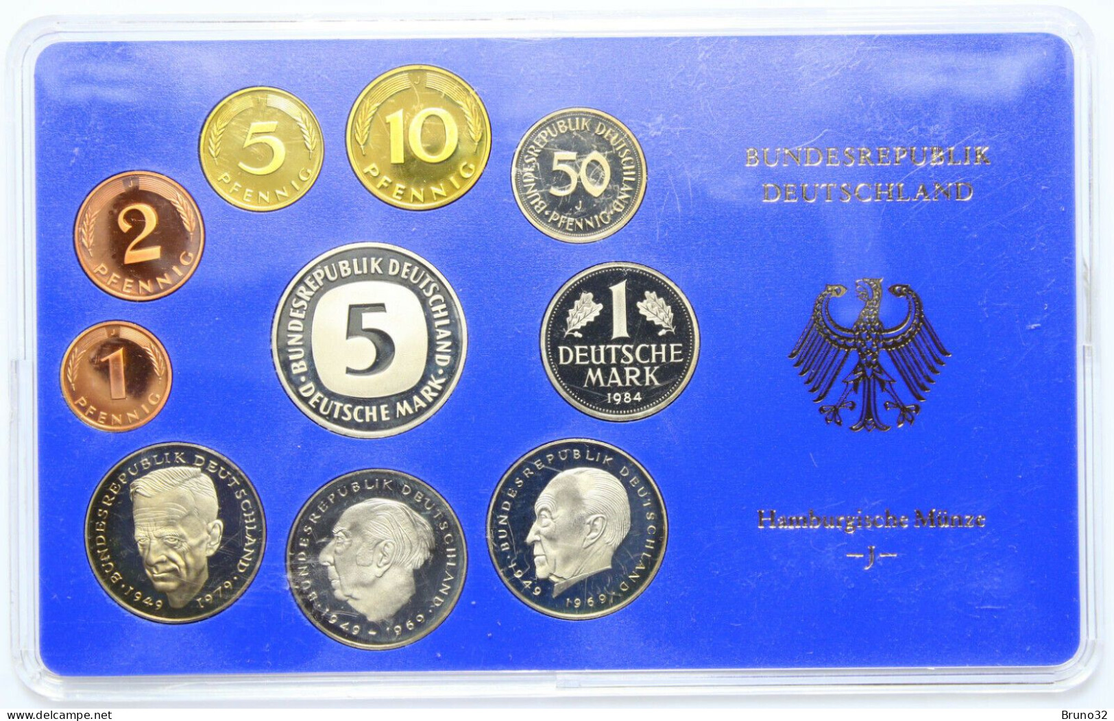 BRD - GERMANIA FEDERALE - 1984 J PROOF - Set Di Monete Divisionali - Mint Sets & Proof Sets
