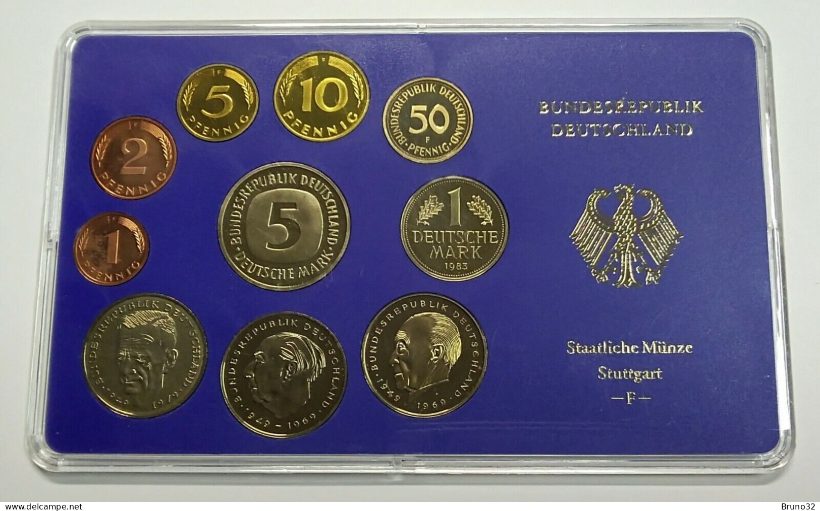 BRD - GERMANIA FEDERALE - 1983 F PROOF - Set Di Monete Divisionali - Mint Sets & Proof Sets