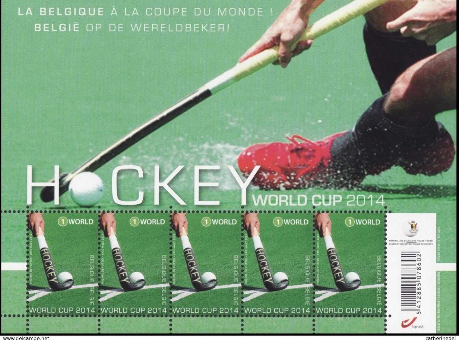 Année 2014 : Feuille Complète 4421 ** - Hockey World Cup 2014 - Sin Clasificación