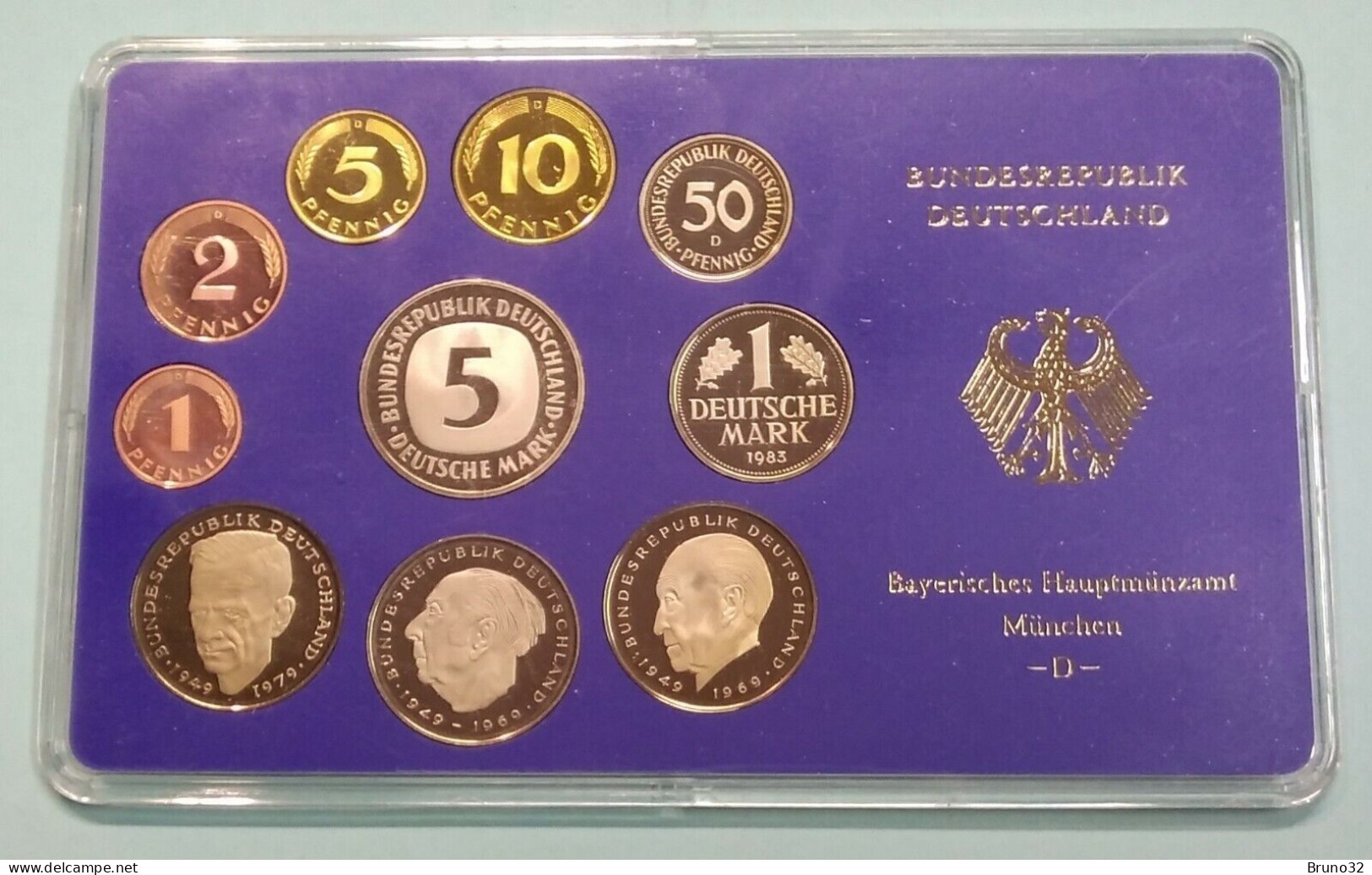 BRD - GERMANIA FEDERALE - 1983 D PROOF - Set Di Monete Divisionali - Mint Sets & Proof Sets
