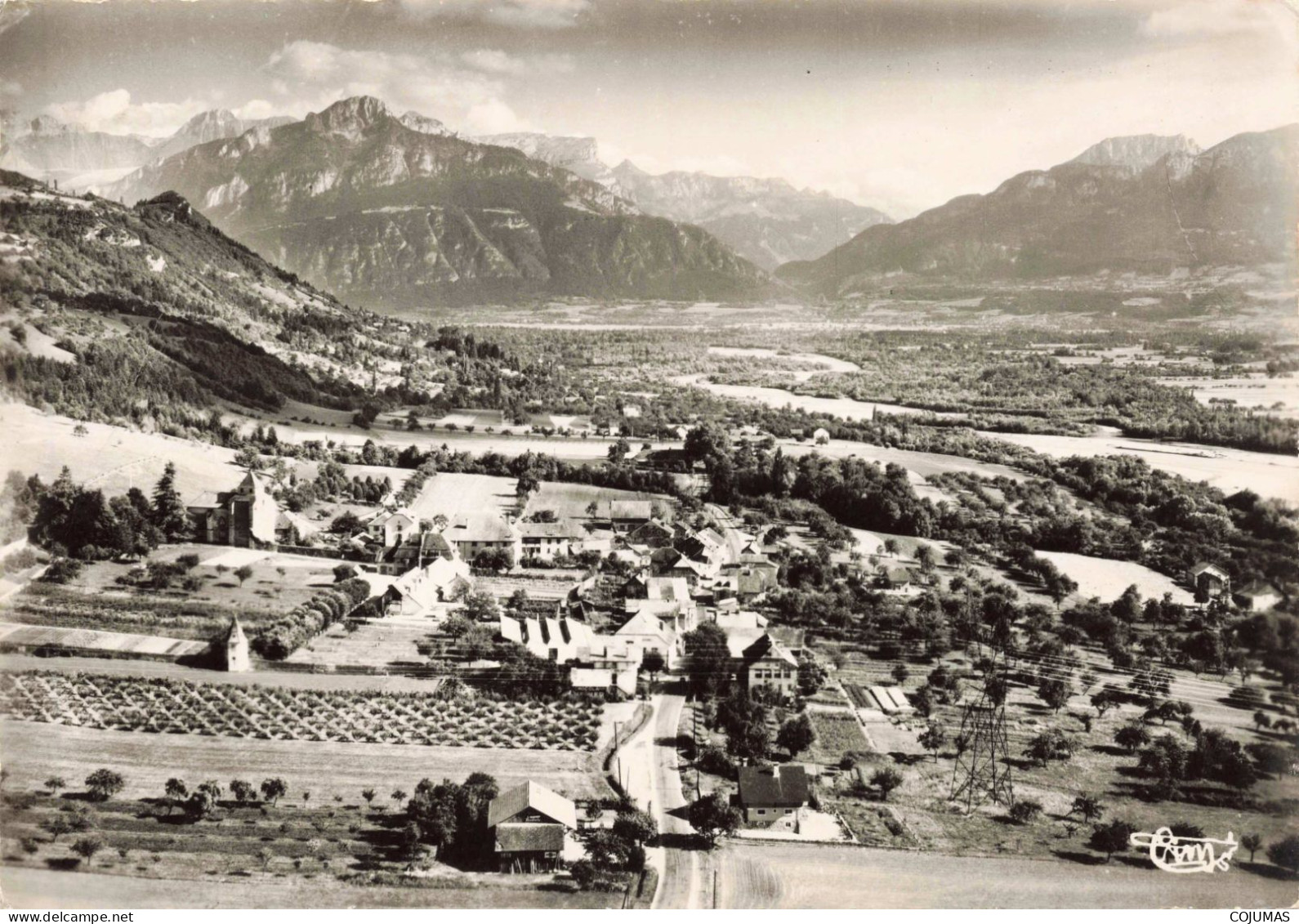 74 - CONTAMINE-sur-ARVE _C00278_ Vue Aérienne - Ecole D'agriculture - Eglise Du XIV - CPSM - 15x10 Cm - Contamine-sur-Arve