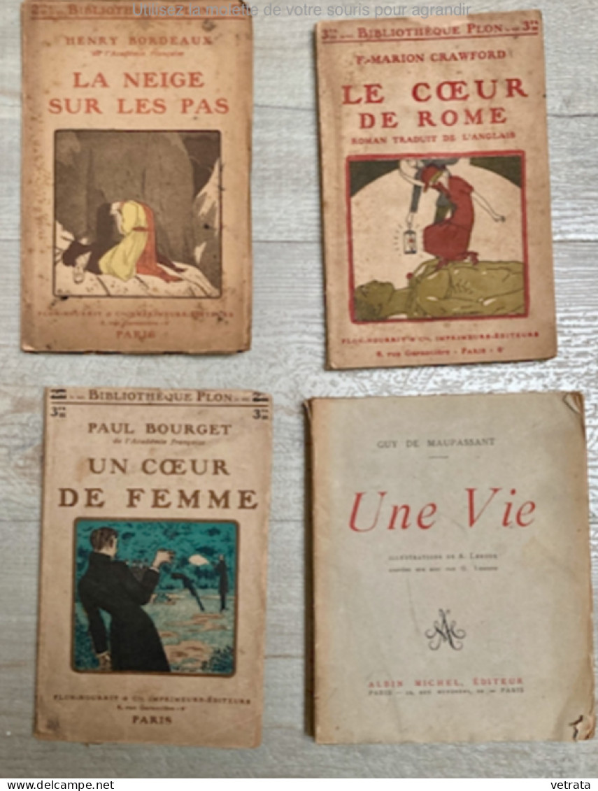 10 Livres Années 20/30 & 40 : Anatole France/Alexandra Grimanelli/F.  Marion Crawfor/Paul Bourget/Henry Bordeaux/C. Dick - Lots De Plusieurs Livres