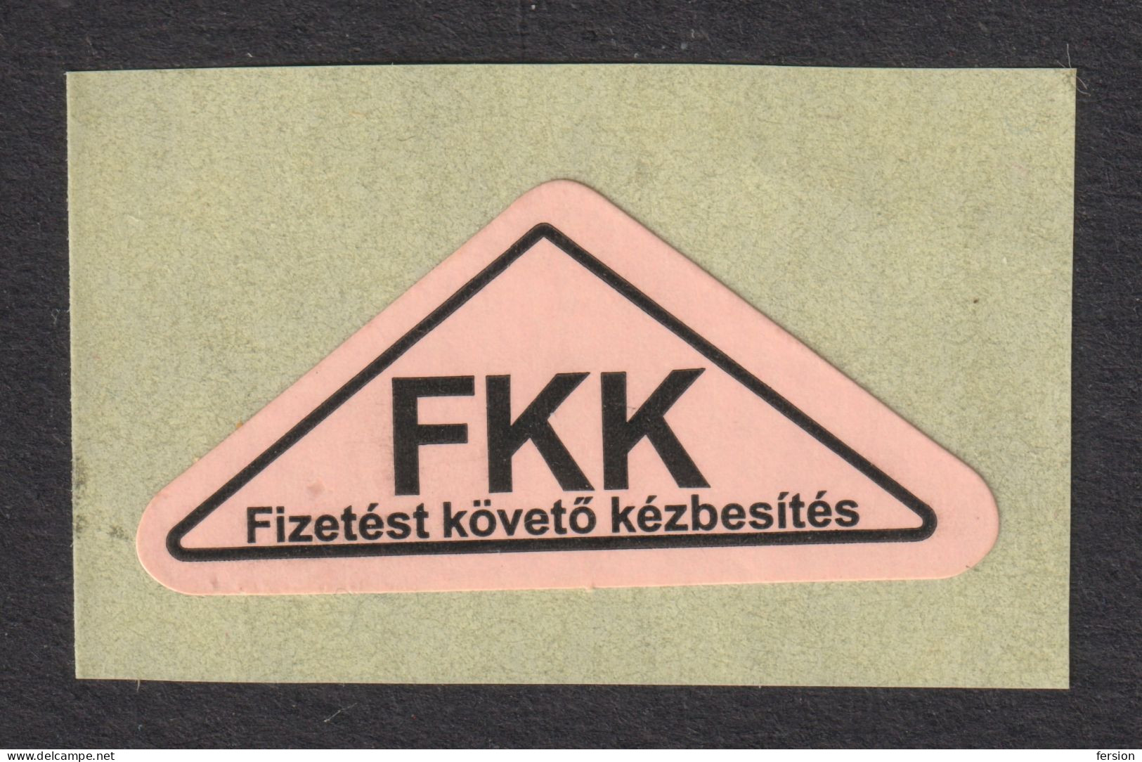 Postal LABEL - Delivery After Payment " Remboursement " FKK - Self Adhesive Vignette Label - 2013 Hungary - MNH - Viñetas De Franqueo [ATM]