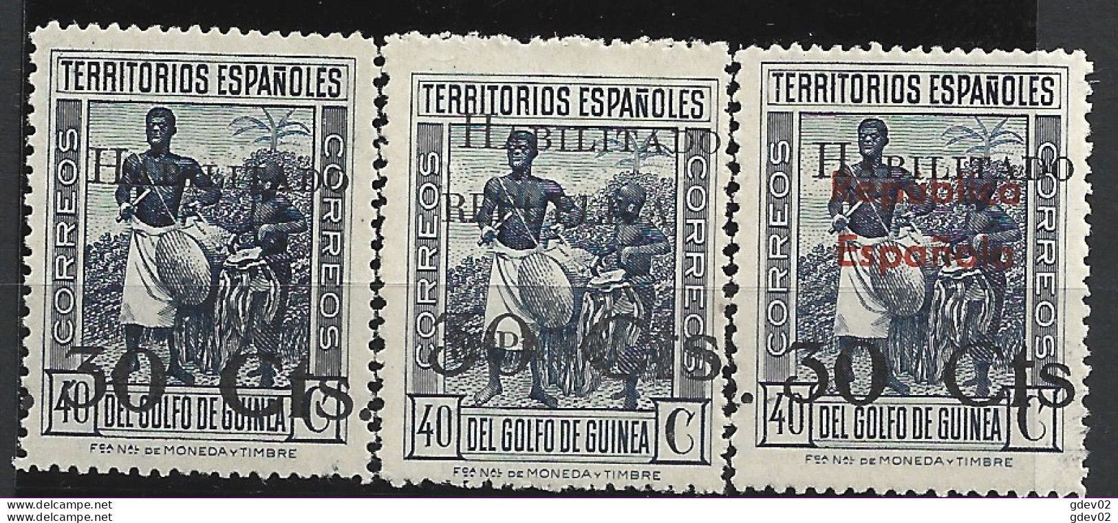 GUI373SCSF-L4161PC-TAFRICgui.Guinee GUINEA ESPAÑOLA.AYUDA A VALENCIA.Escudo De Valencia Y Sta Isabel.1958(Ed 373/5**) - Guinée Equatoriale