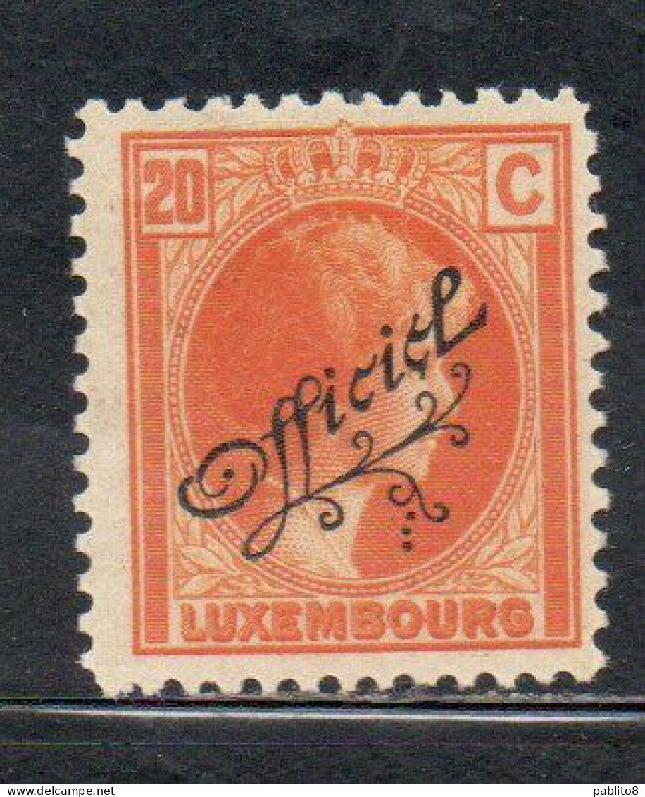 LUXEMBOURG LUSSEMBURGO 1926 1927 SURCHARGE OFFICIEL 20c MH - Dienst