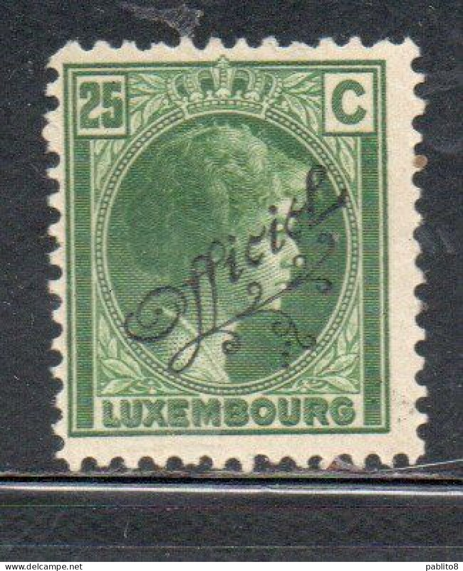 LUXEMBOURG LUSSEMBURGO 1926 1927 SURCHARGE OFFICIEL 25c MH - Officials