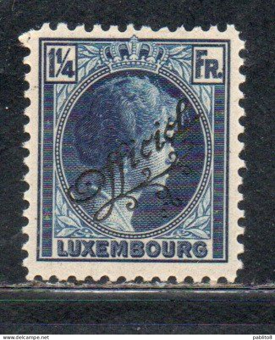LUXEMBOURG LUSSEMBURGO 1926 1927 SURCHARGE OFFICIEL 1 1/4fr MH - Dienstmarken