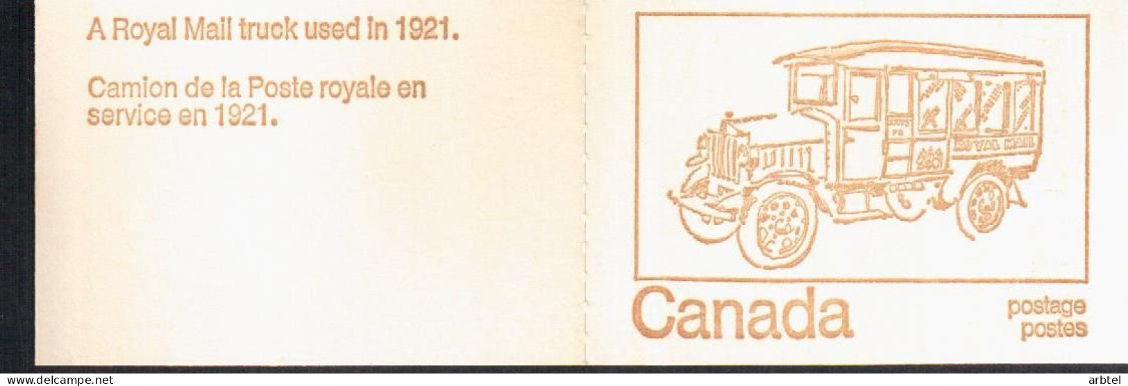 CANADA CARNET BOOKLET ROYAL MAIL TRUCK 1921 COCHE AUTOMOVIL CAR - Camions