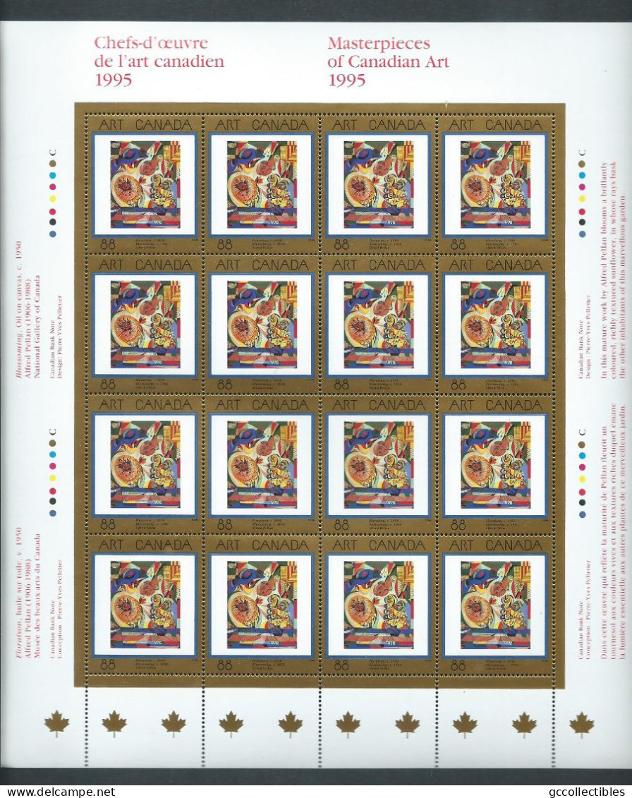 Canada # 1545 Full Pane Of 16 MNH - Masterpieces Of Canadian Art - 8 - Hojas Completas