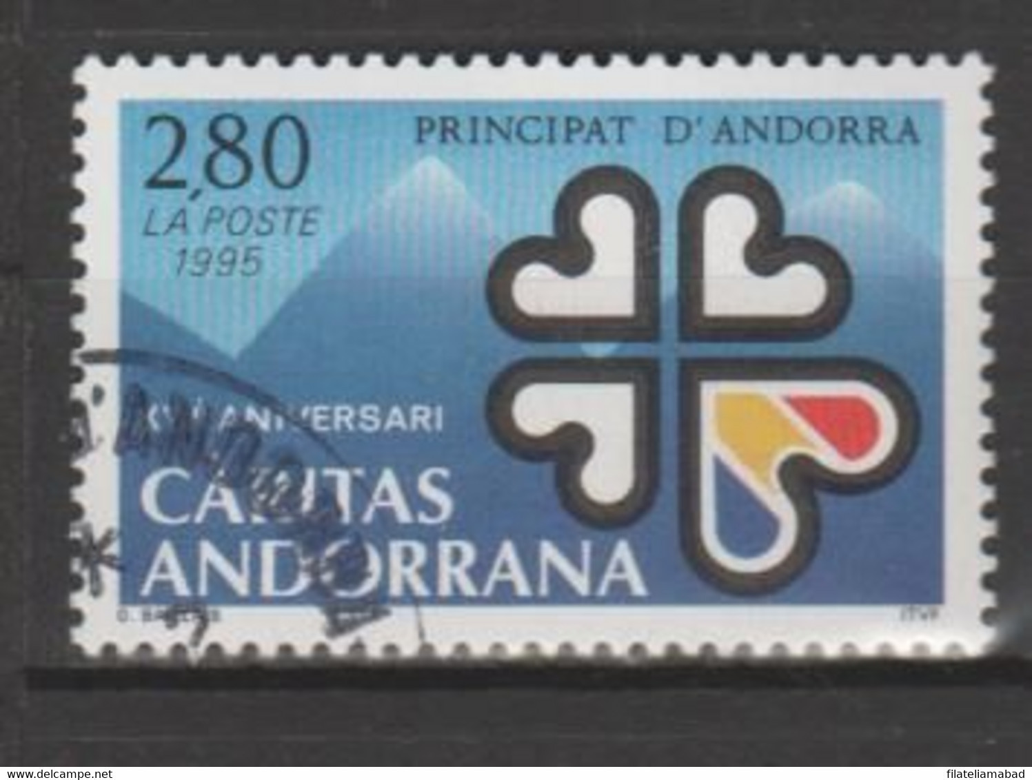 ANDORRA CORREO FRANCES Nº 456 ESTE SELLO O SIMILAR  USADO O MATASELLADO DE PRIMER DIA (C.U ) - Gebraucht