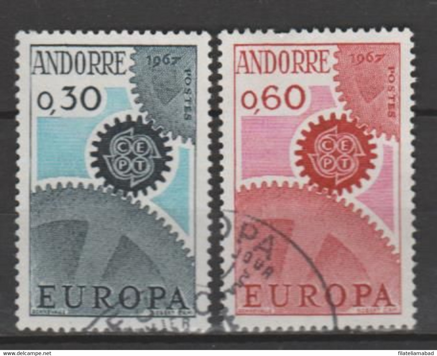 ANDORRA CORREO FRANCES  SELLO USADO O MATASELLADO DE PRIMER DIA (3.3 ) - Used Stamps