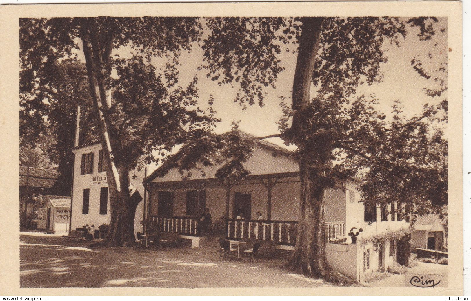 32. BARBOTAN LES THERMES.  CPA SEPIA. HOTEL DE LA PAIX. ANNÉE  + TEXTE - Barbotan