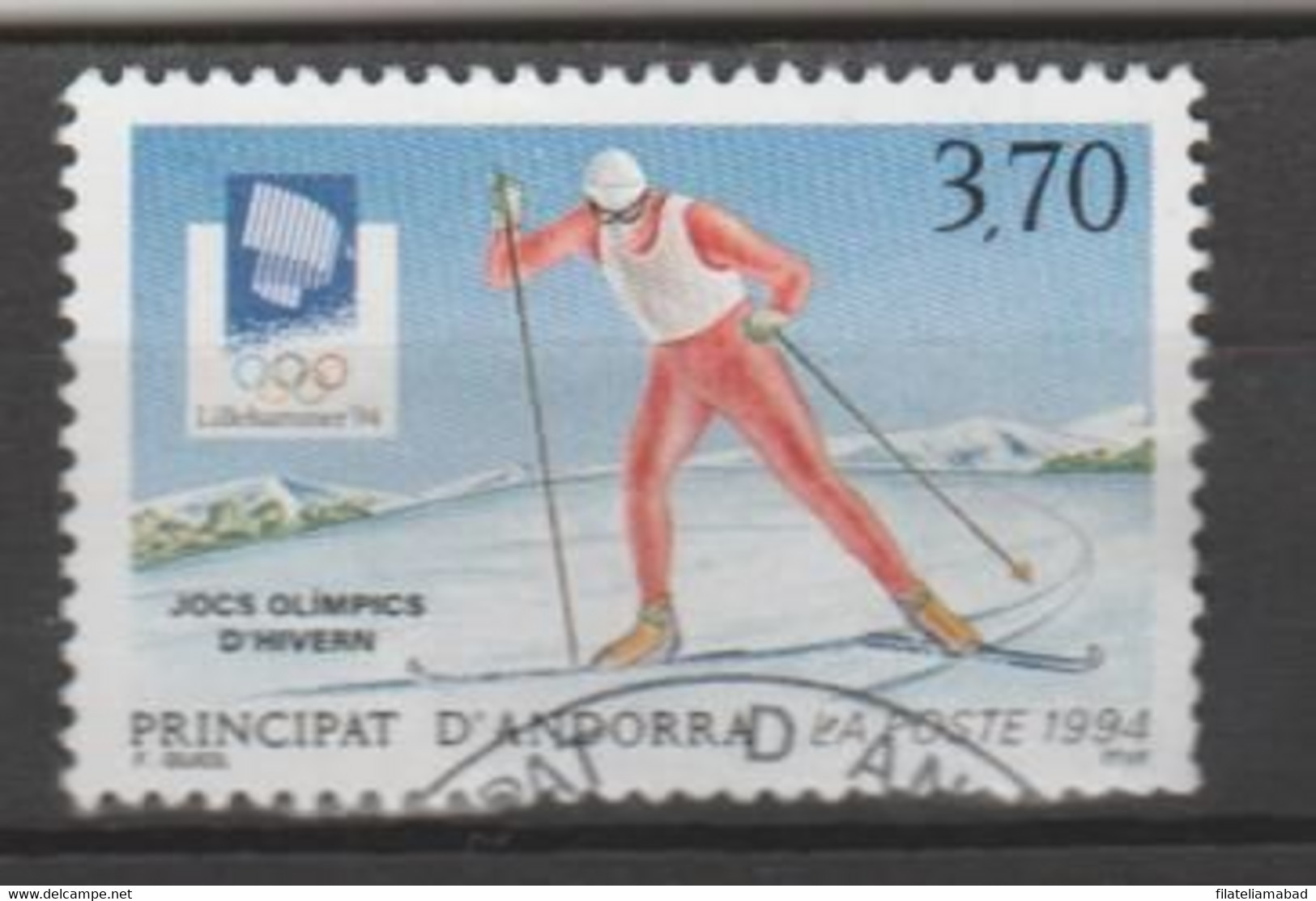 ANDORRA CORREO FRANCES Nº  441 SELLO USADO O MATASELLADO DE PRIMER DIA (3. 4 ) - Usados