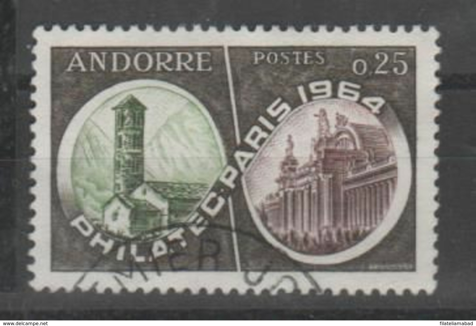 ANDORRA C. FRANCES SELLO USADO CON UN BONITO MATA SELLOS (K.3) - Used Stamps