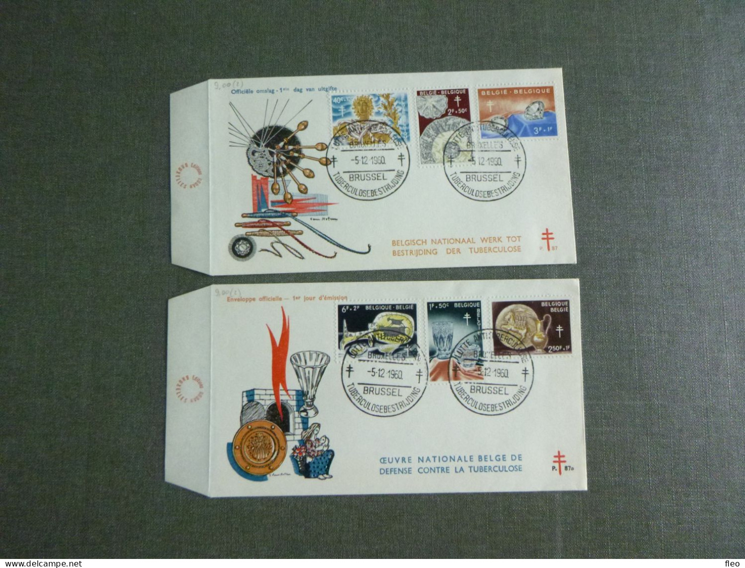 1960 1163/1168 FDC (Brux-Brus) :  "Antiteringzegels/Antituberculeux" - 1951-1960