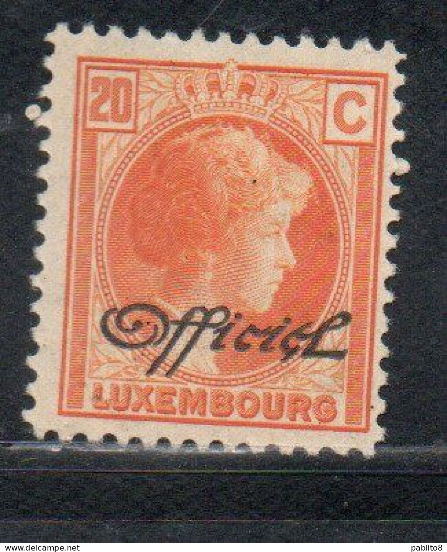 LUXEMBOURG LUSSEMBURGO 1927 1928 SURCHARGE OFFICIEL 20c MH - Service