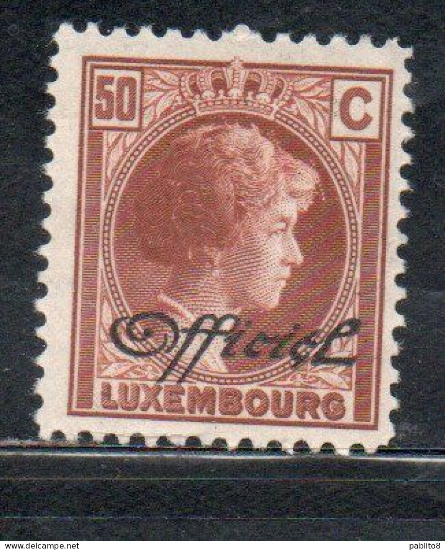 LUXEMBOURG LUSSEMBURGO 1927 1928 SURCHARGE OFFICIEL 50c MH - Officials