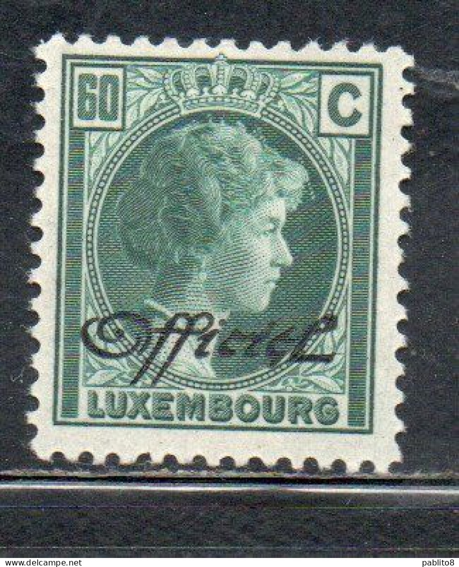 LUXEMBOURG LUSSEMBURGO 1927 1928 SURCHARGE OFFICIEL 60c MH - Dienstmarken