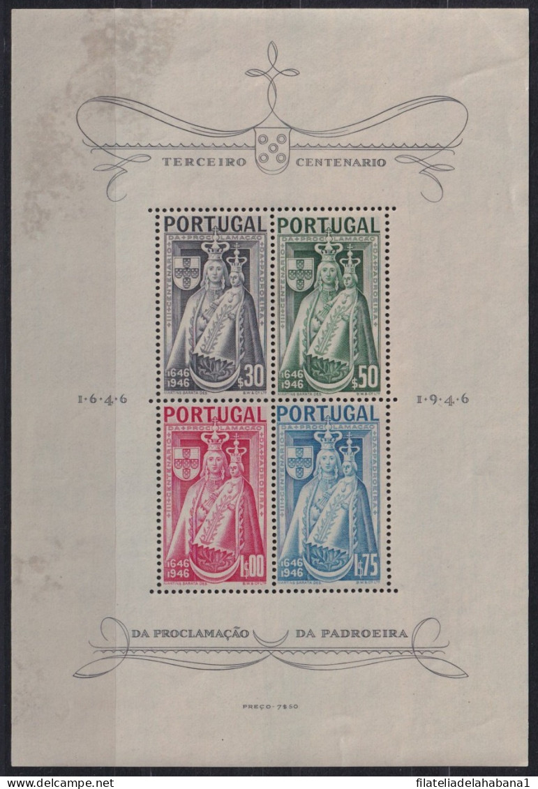 F-EX43727 PORTUGAL 1946 300th ANNIV VIRGEN MARY. MANCHAS DEL TIEMPO. - Otros & Sin Clasificación