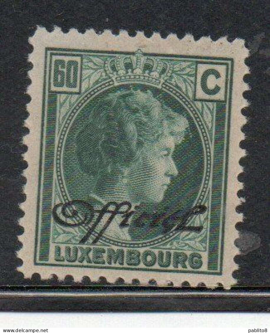 LUXEMBOURG LUSSEMBURGO 1928 1935 SURCHARGE OFFICIEL 60c MH - Service