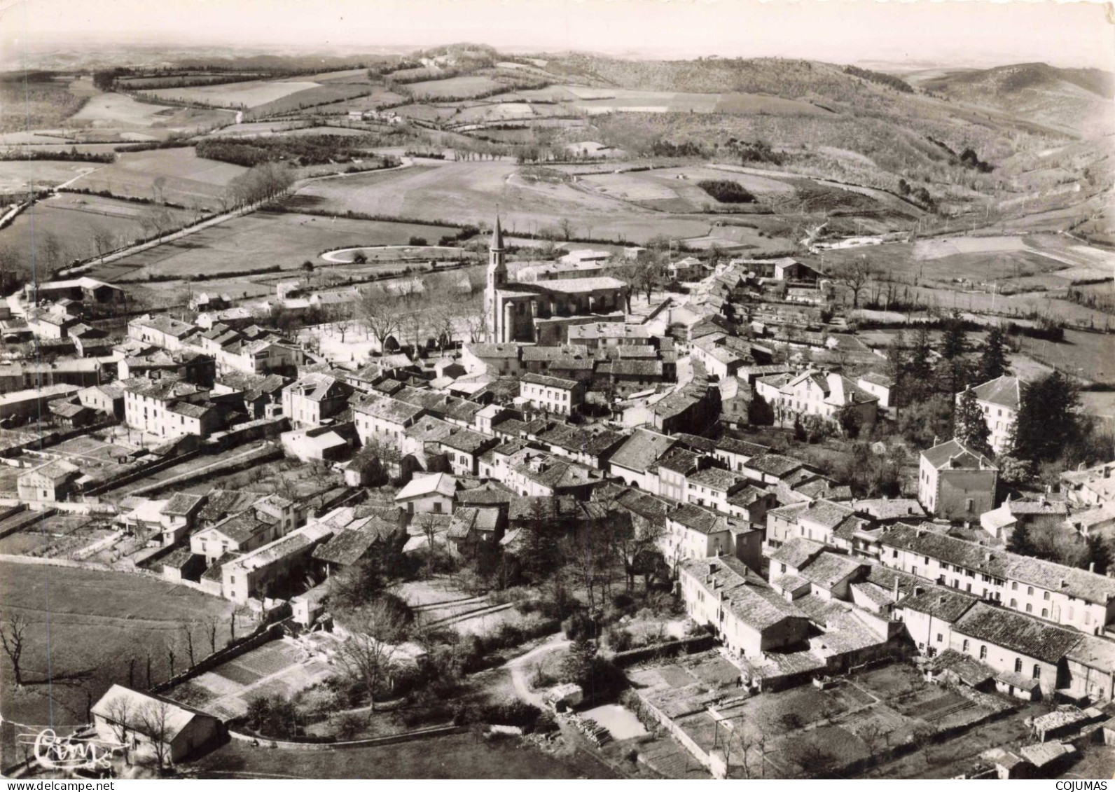 81 - MONTREDON LABESSONNIE _C00324_  Vue Aérienne - Côté Ouest - CPSM - 15x10 Cm - Montredon Labessonie