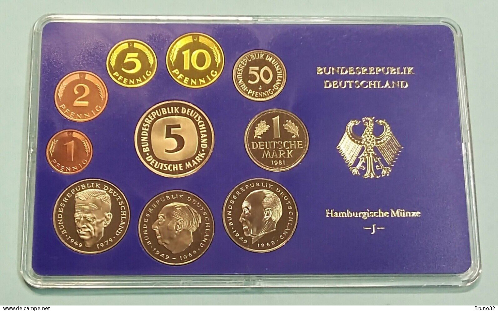 BRD - GERMANIA FEDERALE - 1981 J PROOF - Set Di Monete Divisionali - Mint Sets & Proof Sets
